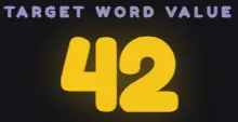 Target Word Value display