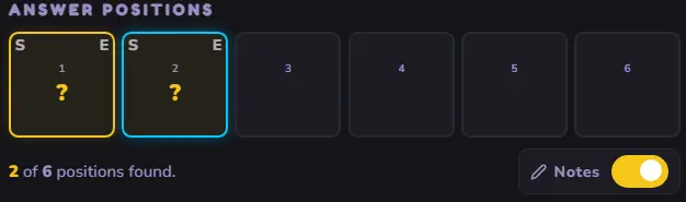 Answer Positions